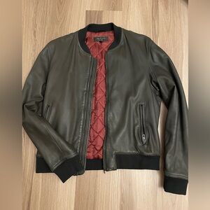 rag & bone Leather Bomber Jacket
